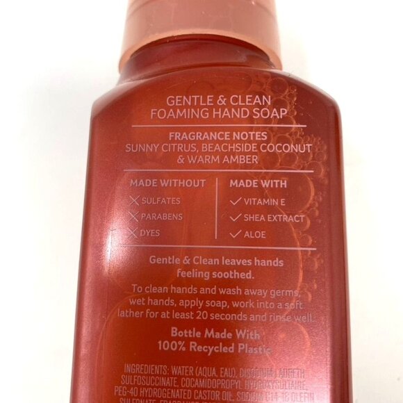 Bath & Body Works Sunlit Glow Gentle And Clean Foaming Hand Soap 8.75 Fl Oz - Picture 3 of 6